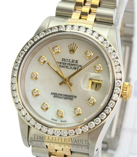 vintage rolex datejust white dial|Rolex Datejust 36mm diamond dial.